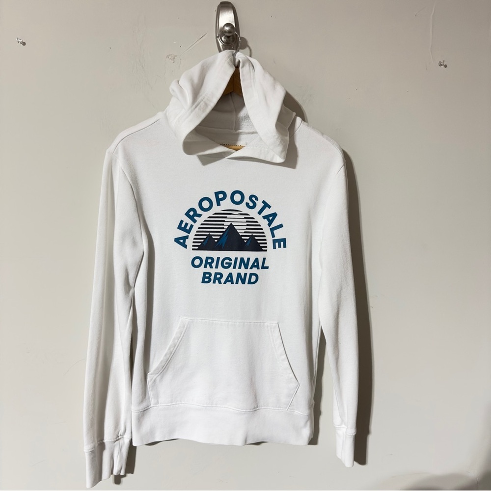 👉 Aeropostale Original Brand Mountain Graphic Unisex/Women's,White, Size XS,